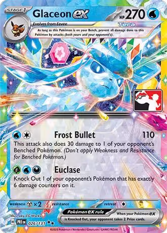 Glaceon ex - 026/131 (026/131), Prize Pack Series Cards — Pokémon card price
