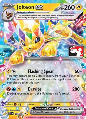 Jolteon ex - 030/131 (030/131), Prize Pack Series Cards — Pokémon card price