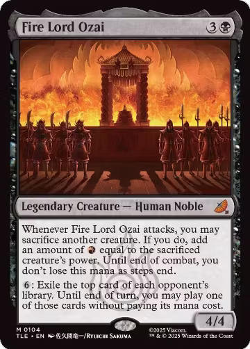 Fire Lord Ozai (104), Avatar: The Last Airbender: Eternal-Legal — Magic card price