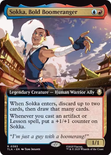 Sokka, Bold Boomeranger (Extended Art) (383), Avatar: The Last Airbender — Magic card price