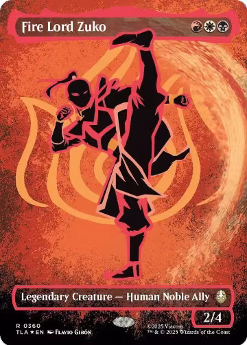 Fire Lord Zuko (Borderless) (Neon Ink Foil) (360) — card price