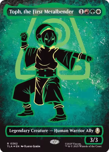 Toph, the First Metalbender (Borderless) (Neon Ink Foil) (362) — card price