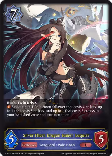Silver Thorn Dragon Tamer, Luquier (CP03-042EN), Cardfight!! Vanguard — Shadowverse card price