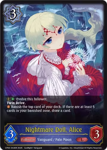 Nightmare Doll, Alice (CP03-043EN), Cardfight!! Vanguard — Shadowverse card price
