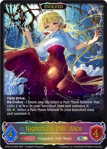 Nightmare Doll, Alice (Evolved)  (SL) (CP03-SL10EN), Cardfight!! Vanguard — Shadowverse card price