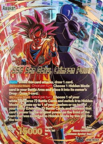 Son Goku // SSG Son Goku, Crimson Power (SLR) (BT28-105), Prismatic Clash — DB Super card price