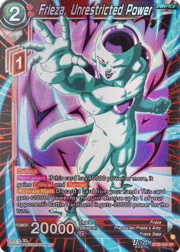 Frieza, Unrestricted Power (BT28-003), Prismatic Clash — DB Super card price