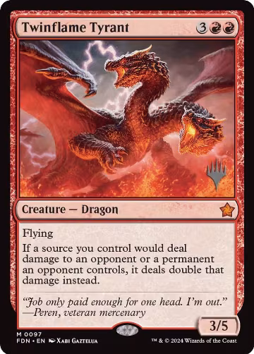 Twinflame Tyrant (97), Promo Pack: Edge of Eternities — Magic card price