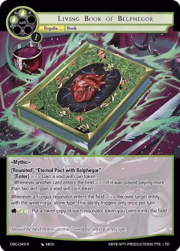 Living Book of Belphegor (DRC-043 R), Descent into the Raven's Catacombs — Force of Will card price