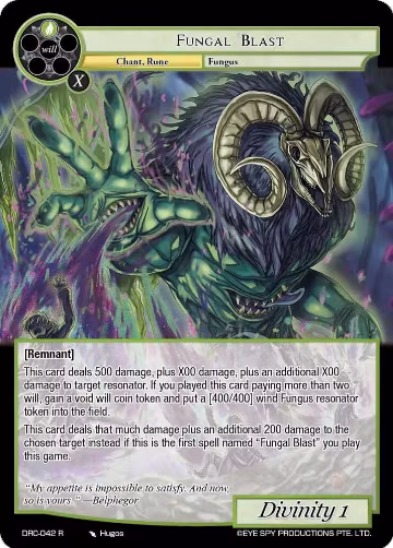 Fungal Blast (DRC-042 R), Descent into the Raven's Catacombs — Force of Will card price