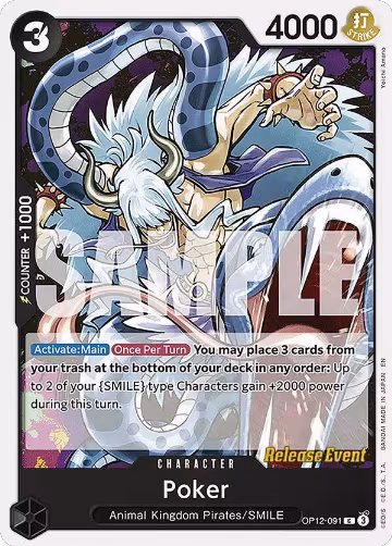 Poker (OP12-091), Legacy of the Master Release Event Cards — One Piece card price