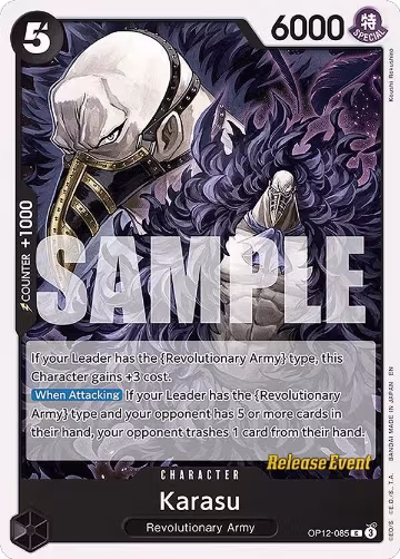 Karasu (OP12-085), Legacy of the Master Release Event Cards — One Piece card price