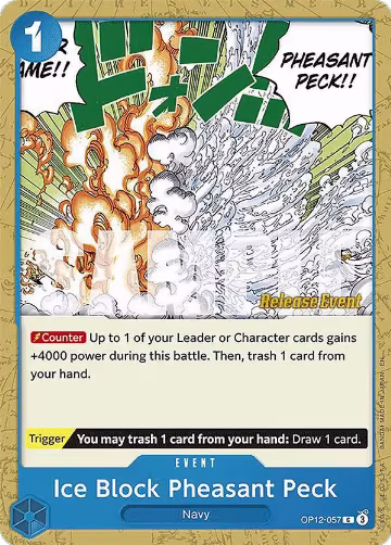 Ice Block Pheasant Peck (OP12-057), Legacy of the Master Release Event Cards — One Piece card price