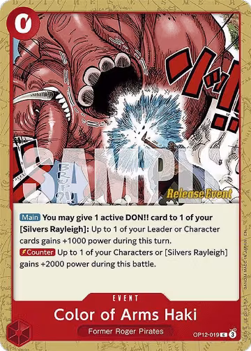 Color of Arms Haki (OP12-019), Legacy of the Master Release Event Cards — One Piece card price