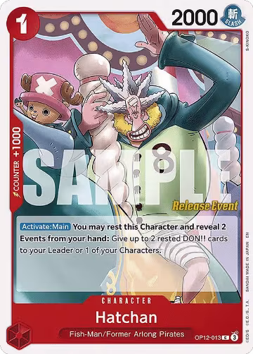 Hatchan (OP12-013), Legacy of the Master Release Event Cards — One Piece card price