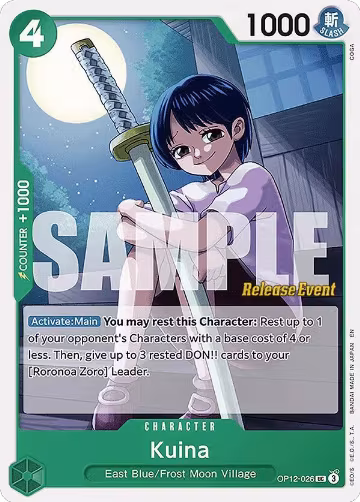 Kuina (OP12-026), Legacy of the Master Release Event Cards — One Piece card price