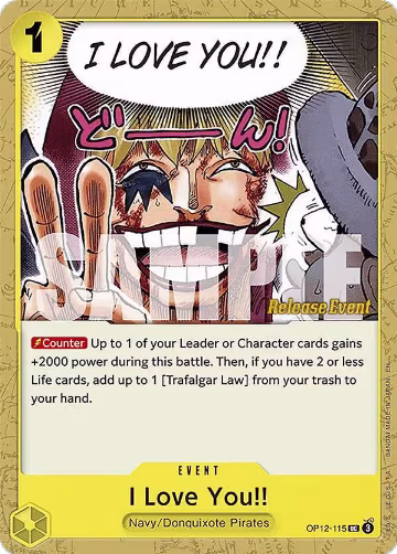 I Love You!! (OP12-115), Legacy of the Master Release Event Cards — One Piece card price