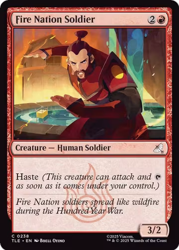 Fire Nation Soldier (0238) (238), Avatar: The Last Airbender: Eternal-Legal — Magic card price
