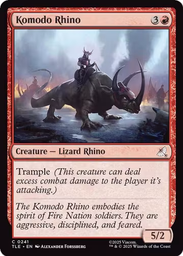 Komodo Rhino (0241) (241), Avatar: The Last Airbender: Eternal-Legal — Magic card price