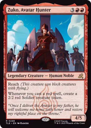 Zuko, Avatar Hunter (0246) (246), Avatar: The Last Airbender: Eternal-Legal — Magic card price