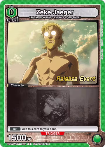 Zeke Jaeger (045) (UEPR/AOT-1-045), Attack on Titan Release Event Cards — Union Arena card price