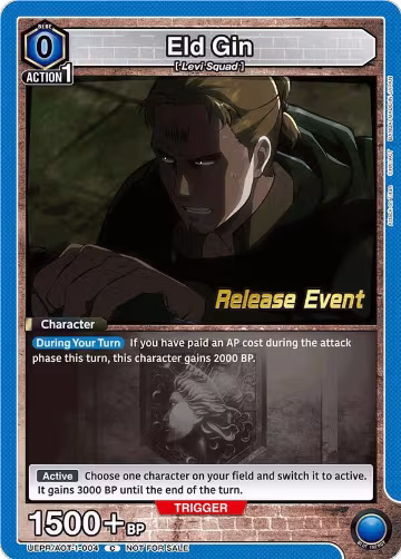 Eld Gin (UEPR/AOT-1-004), Attack on Titan Release Event Cards — Union Arena card price