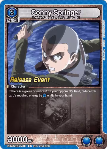 Conny Springer (016) (UEPR/AOT-1-016), Attack on Titan Release Event Cards — Union Arena card price