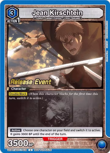 Jean Kirschtein (018) (UEPR/AOT-1-018), Attack on Titan Release Event Cards — Union Arena card price