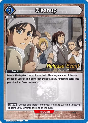 Cleanup (UEPR/AOT-1-031) — card price