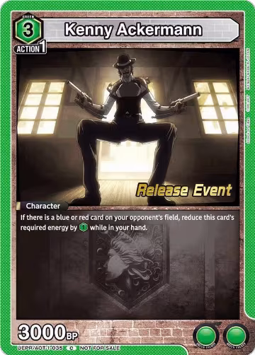 Kenny Ackermann (035) (UEPR/AOT-1-035), Attack on Titan Release Event Cards — Union Arena card price
