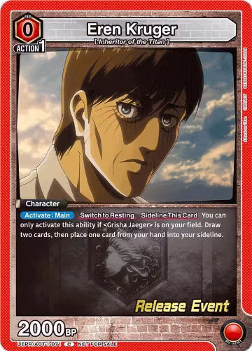 Eren Kruger (UEPR/AOT-1-071), Attack on Titan Release Event Cards — Union Arena card price