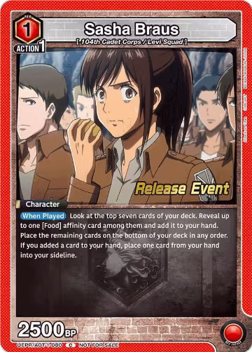 Sasha Braus (080) (UEPR/AOT-1-080), Attack on Titan Release Event Cards — Union Arena card price