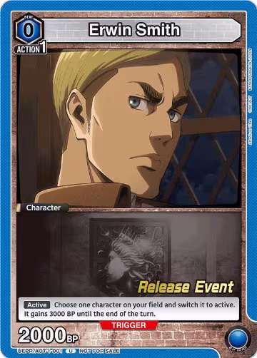 Erwin Smith (001) (UEPR/AOT-1-001), Attack on Titan Release Event Cards — Union Arena card price
