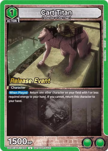 Cart Titan (UEPR/AOT-1-039), Attack on Titan Release Event Cards — Union Arena card price
