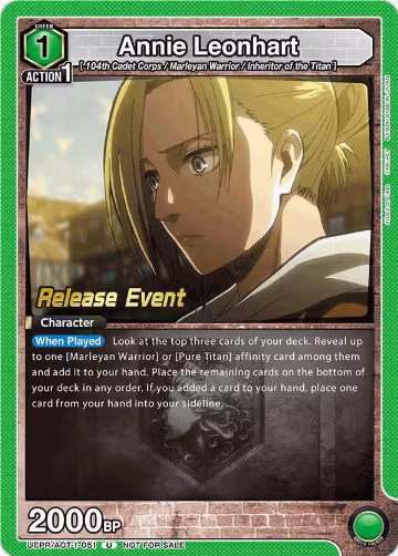 Annie Leonhart (051) (UEPR/AOT-1-051), Attack on Titan Release Event Cards — Union Arena card price