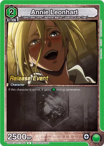 Annie Leonhart (052) (UEPR/AOT-1-052), Attack on Titan Release Event Cards — Union Arena card price
