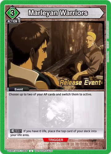 Marleyan Warriors (UEPR/AOT-1-065), Attack on Titan Release Event Cards — Union Arena card price