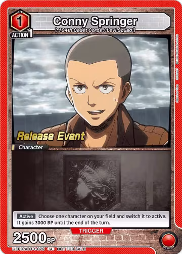 Conny Springer (079) (UEPR/AOT-1-079), Attack on Titan Release Event Cards — Union Arena card price