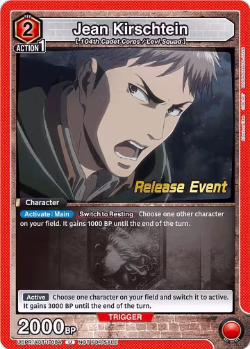 Jean Kirschtein (084) (UEPR/AOT-1-084), Attack on Titan Release Event Cards — Union Arena card price