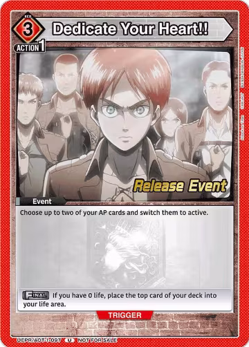 Dedicate Your Heart!! (UEPR/AOT-1-097) — card price