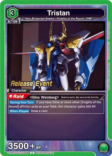 Tristan (UEPR/CGH-2-058), UEX03BT: CODE GEASS: Lelouch of the Rebellion Vol.2 Release Event Cards — Union Arena card price