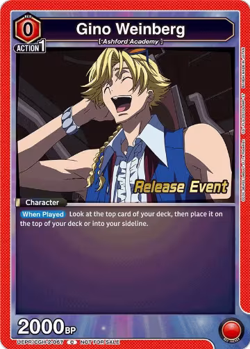 Gino Weinberg (067) (UEPR/CGH-2-067), UEX03BT: CODE GEASS: Lelouch of the Rebellion Vol.2 Release Event Cards — Union Arena card price