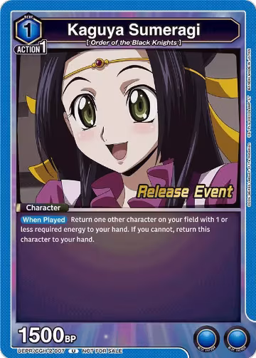 Kaguya Sumeragi (UEPR/CGH-2-007), UEX03BT: CODE GEASS: Lelouch of the Rebellion Vol.2 Release Event Cards — Union Arena card price