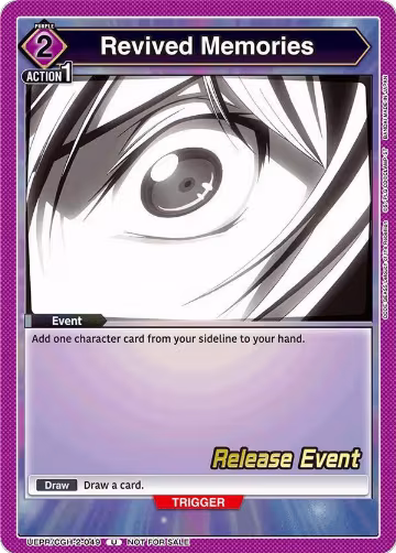 Revived Memories (UEPR/CGH-2-049), UEX03BT: CODE GEASS: Lelouch of the Rebellion Vol.2 Release Event Cards — Union Arena card price