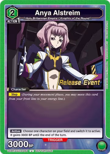 Anya Alstreim (054) (UEPR/CGH-2-054), UEX03BT: CODE GEASS: Lelouch of the Rebellion Vol.2 Release Event Cards — Union Arena card price