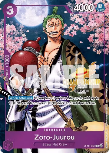 Zoro-Juurou (CS 25-26 Event Pack) (OP05-067), One Piece Promotion Cards — One Piece card price