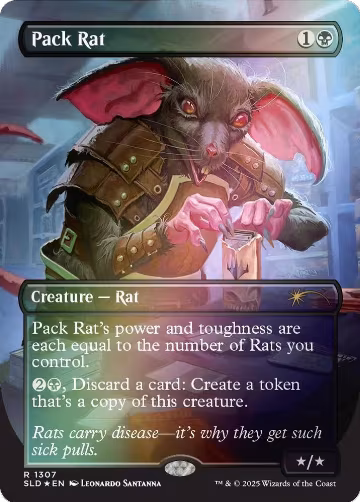 Pack Rat (1307) (Rainbow Foil) (1307), Secret Lair Drop Series — Magic card price