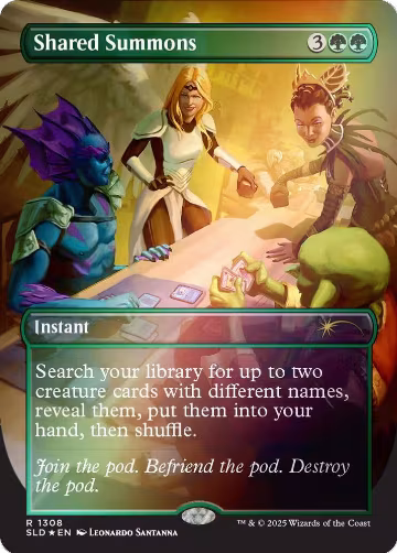 Shared Summons (Rainbow Foil) (1308), Secret Lair Drop Series — Magic card price