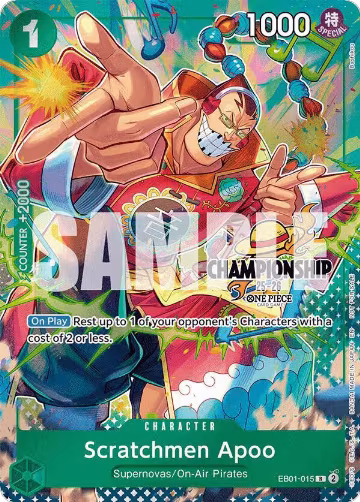 Scratchmen Apoo (CS 25-26 Celebration Pack) (EB01-015), One Piece Promotion Cards — One Piece card price