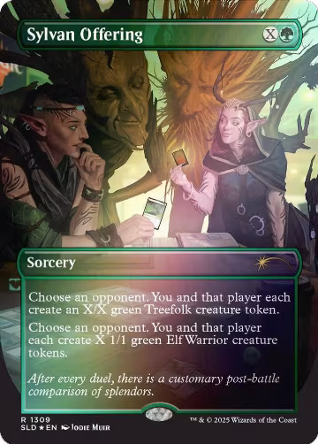 Sylvan Offering (Rainbow Foil) (1309), Secret Lair Drop Series — Magic card price